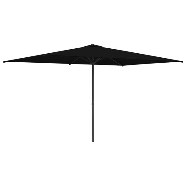 Grote foto vidaxl tuinparasol 200 x 300 cm polyester rechthoekig zwart tuin en terras overige tuin en terras