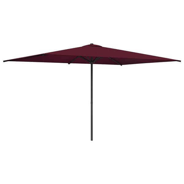 Grote foto vidaxl tuinparasol 200 x 300 cm polyester rechthoekig bordeaux rood tuin en terras overige tuin en terras