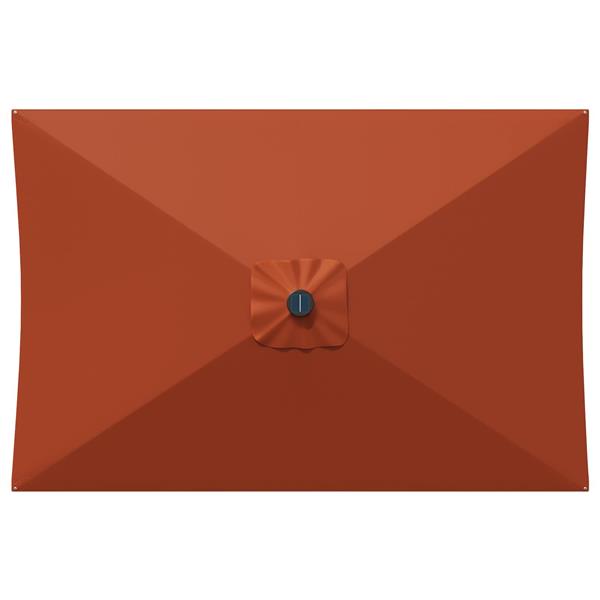Grote foto vidaxl tuinparasol 200 x 300 cm polyester rechthoekig terracotta tuin en terras overige tuin en terras