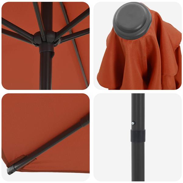 Grote foto vidaxl tuinparasol 200 x 300 cm polyester rechthoekig terracotta tuin en terras overige tuin en terras