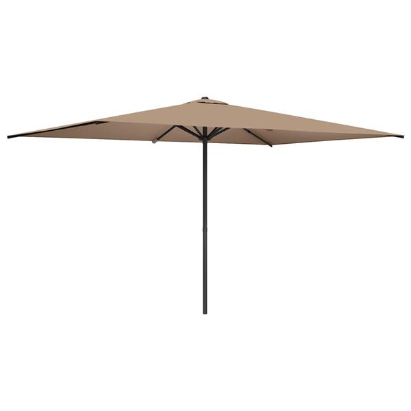 Grote foto vidaxl tuinparasol 200 x 300 cm polyester rechthoekig taupe tuin en terras overige tuin en terras