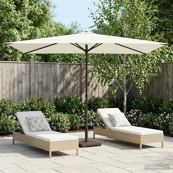 Grote foto vidaxl tuinparasol 200 x 300 cm polyester rechthoekig cr mekleurig tuin en terras overige tuin en terras
