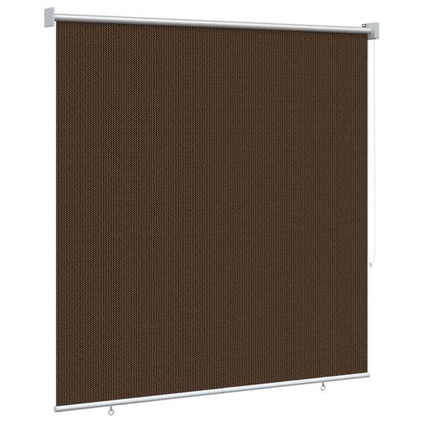 Grote foto vidaxl buitenrolgordijn 90 uv blok bruin 120 x 230 cm hdpe huis en inrichting gordijnen en lamellen
