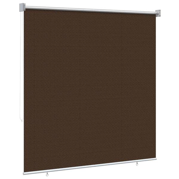 Grote foto vidaxl buitenrolgordijn 90 uv blok bruin 120 x 230 cm hdpe huis en inrichting gordijnen en lamellen