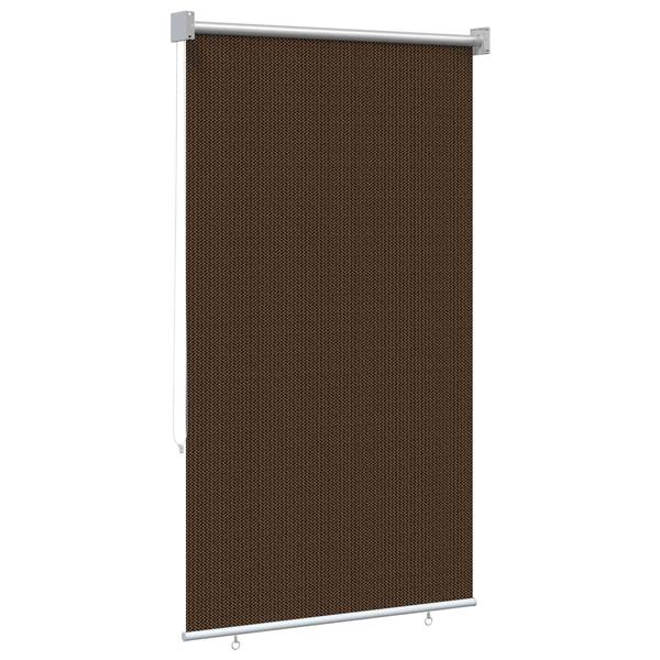 Grote foto vidaxl buitenrolgordijn 90 uv blok bruin 60 x 140 cm hdpe huis en inrichting gordijnen en lamellen