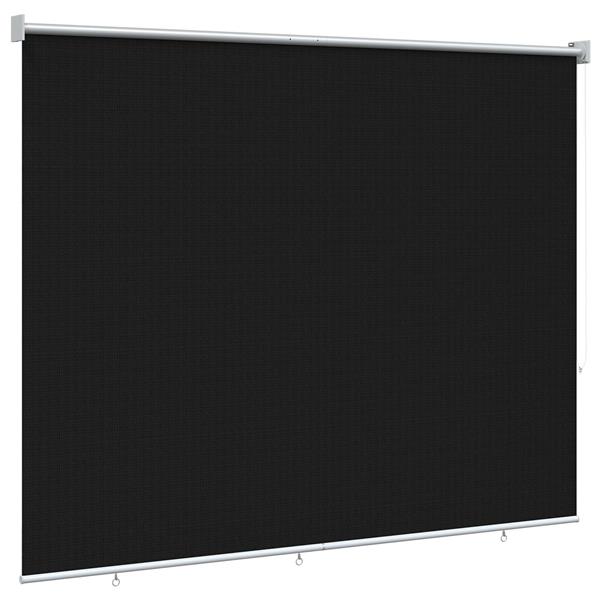 Grote foto vidaxl buitenrolgordijn 90 uv blok zwart 200 x 140 cm hdpe huis en inrichting gordijnen en lamellen