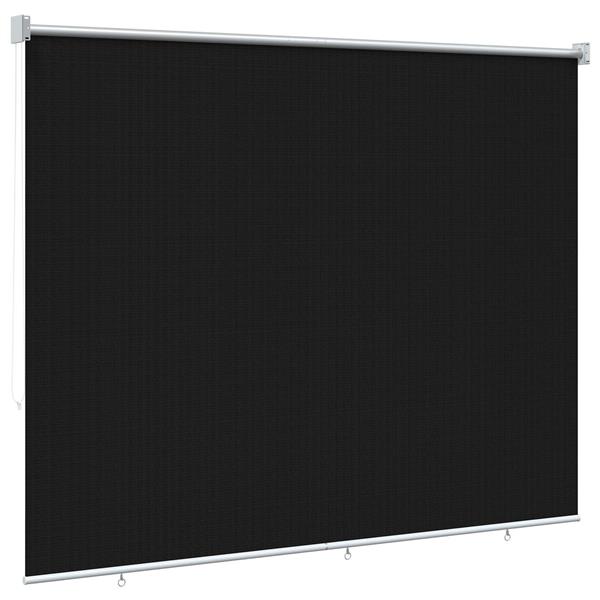 Grote foto vidaxl buitenrolgordijn 90 uv blok zwart 200 x 140 cm hdpe huis en inrichting gordijnen en lamellen