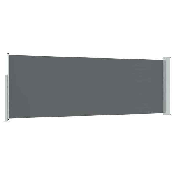 Grote foto vidaxl uittrekbaar zijscherm rechthoekig 500 x 100 cm polyester tuin en terras overige tuin en terras