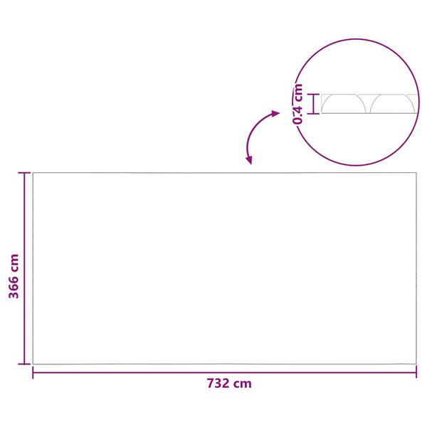 Grote foto vidaxl zonne zwembadoverkapping extra zwaar 732 x 366 cm 400 m pe tuin en terras zwembaden toebehoren