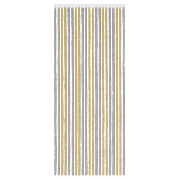 Grote foto vidaxl insecten gordijn chenille grijs en beige 90 x 220 cm 100 pp doe het zelf en verbouw deuren en horren