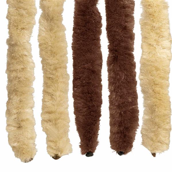 Grote foto vidaxl insecten gordijn chenille bruin en beige 118 x 220 cm 100 pp doe het zelf en verbouw deuren en horren
