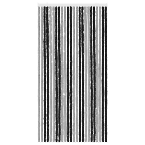 Grote foto vidaxl insecten gordijn chenille grijs en zwart 100 x 200 cm 100 pp doe het zelf en verbouw deuren en horren