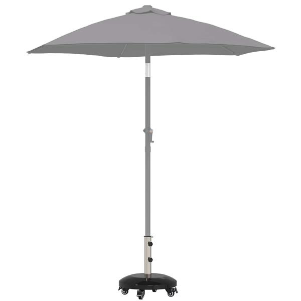 Grote foto vidaxl granieten parasolvoet met wielen voor parasolstok van 40 50 mm 29 kg zwart tuin en terras overige tuin en terras