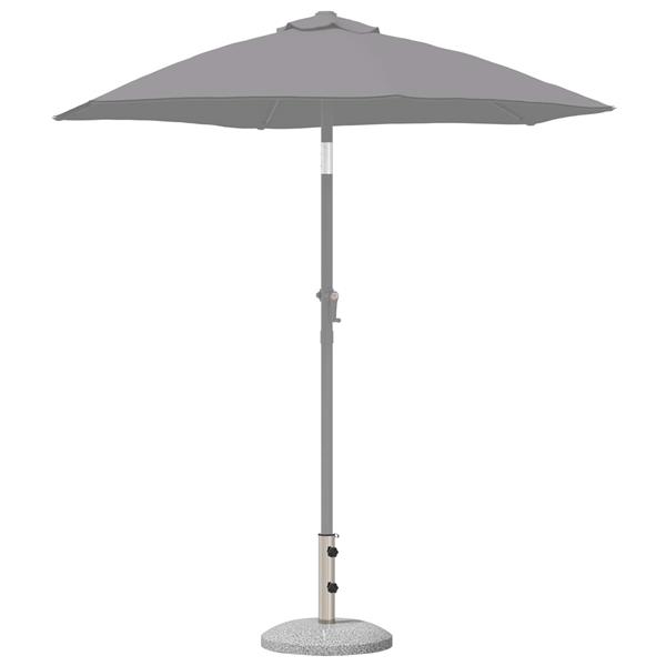 Grote foto vidaxl parasolvoet voor 40 50 mm paal 26.45 kg grijs graniet en rvs tuin en terras overige tuin en terras