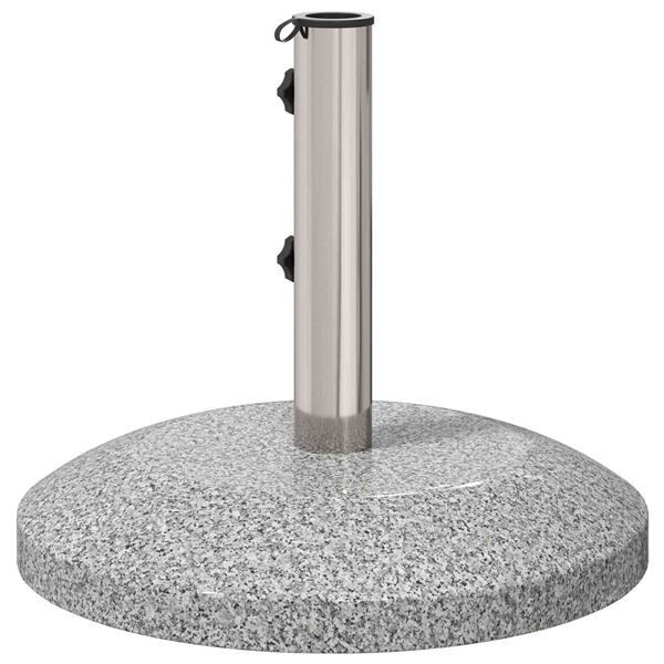 Grote foto vidaxl parasolvoet voor 40 50 mm paal 26.45 kg grijs graniet en rvs tuin en terras overige tuin en terras