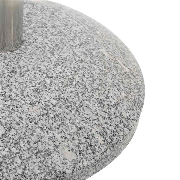Grote foto vidaxl parasolvoet voor 40 50 mm paal 26.45 kg grijs graniet en rvs tuin en terras overige tuin en terras