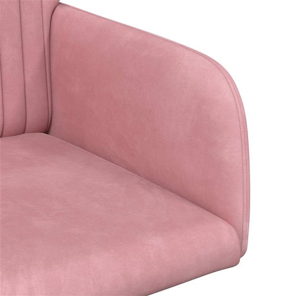 Grote foto vidaxl eettafelstoelen 2 st fluweel roze 55 x 50 x 84 cm huis en inrichting stoelen