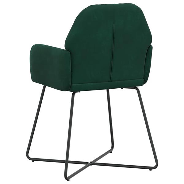 Grote foto vidaxl eettafelstoelen 2 st fluweel donkergroen 55 x 50 x 84 cm huis en inrichting stoelen