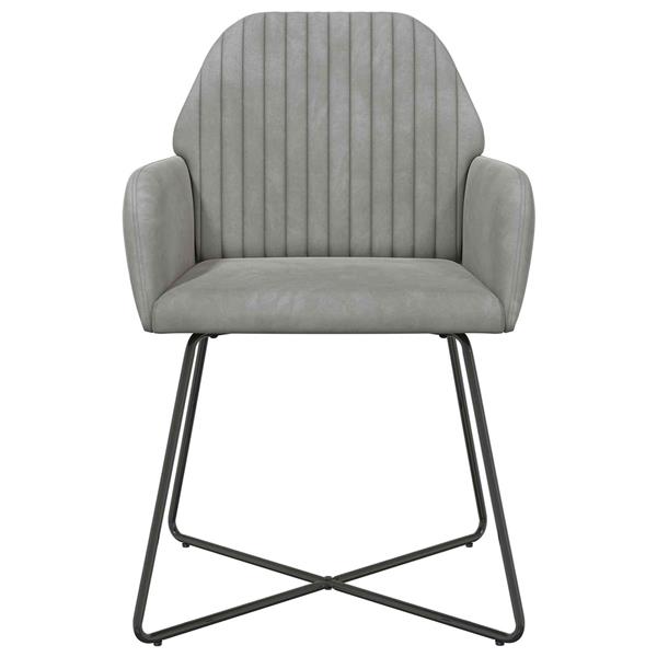 Grote foto vidaxl eettafelstoelen 2 st fluweel lichtgrijs 55 x 50 x 84 cm huis en inrichting stoelen