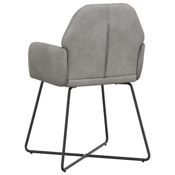 Grote foto vidaxl eettafelstoelen 2 st fluweel lichtgrijs 55 x 50 x 84 cm huis en inrichting stoelen