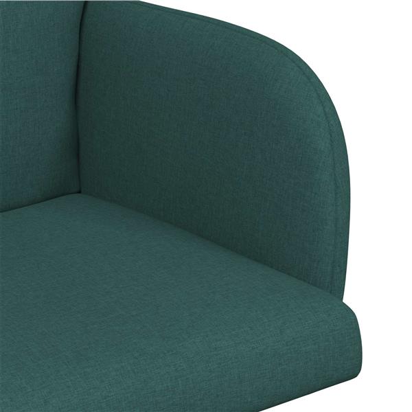 Grote foto vidaxl eettafelstoelen 2 st stof donkergroen 60 x 56 x 85 cm huis en inrichting stoelen