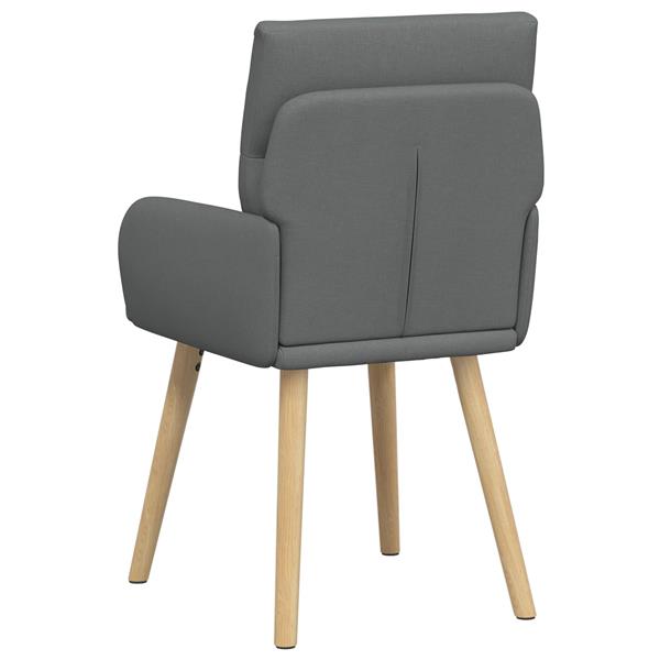 Grote foto vidaxl eettafelstoelen 2 st stof donkergrijs 60 x 56 x 85 cm huis en inrichting stoelen