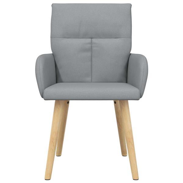 Grote foto vidaxl eettafelstoelen 2 st stof lichtgrijs 60 x 56 x 85 cm huis en inrichting stoelen