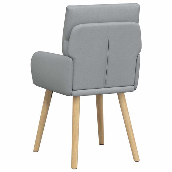 Grote foto vidaxl eettafelstoelen 2 st stof lichtgrijs 60 x 56 x 85 cm huis en inrichting stoelen