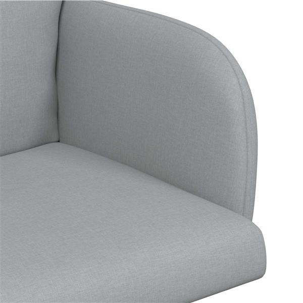 Grote foto vidaxl eettafelstoelen 2 st stof lichtgrijs 60 x 56 x 85 cm huis en inrichting stoelen