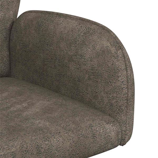 Grote foto vidaxl draai eetstoelen 2 st nep suede leer donkergrijs huis en inrichting stoelen