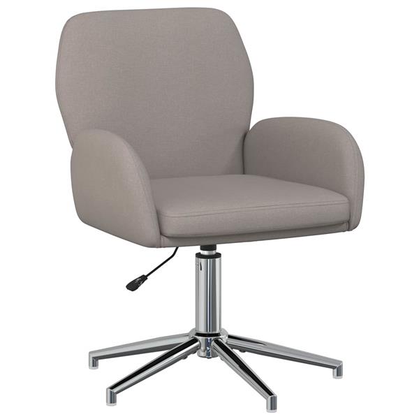 Grote foto vidaxl draaischrijfstoel stof 54 x 58 x 90 cm taupe huis en inrichting stoelen