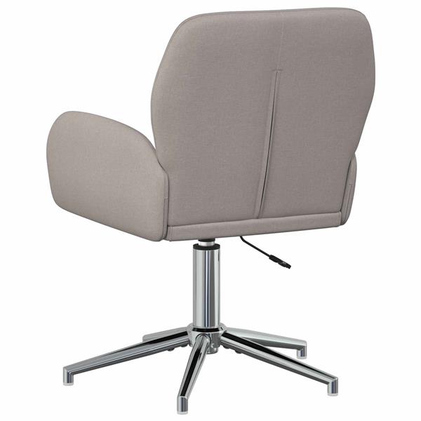 Grote foto vidaxl draaischrijfstoel stof 54 x 58 x 90 cm taupe huis en inrichting stoelen