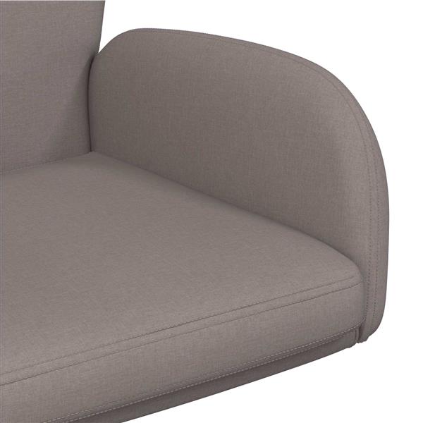 Grote foto vidaxl draaischrijfstoel stof 54 x 58 x 90 cm taupe huis en inrichting stoelen