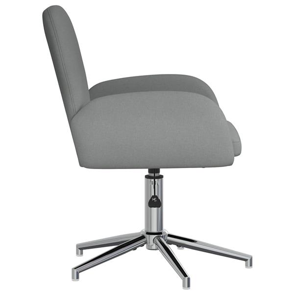 Grote foto vidaxl draaischrijfstoel 54 x 58 x 90 cm donkergrijs stof huis en inrichting stoelen