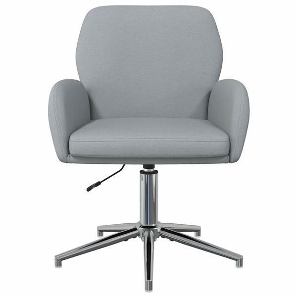 Grote foto vidaxl draaischrijfstoel 54 x 58 x 90 cm lichtgrijs stof huis en inrichting stoelen
