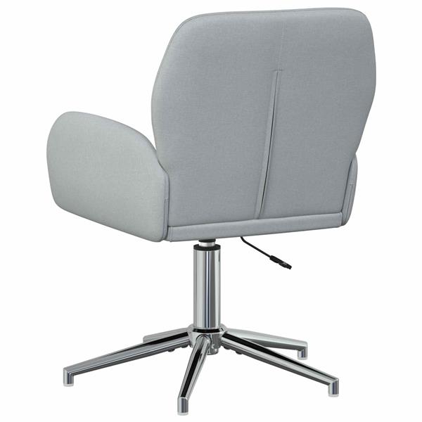 Grote foto vidaxl draaischrijfstoel 54 x 58 x 90 cm lichtgrijs stof huis en inrichting stoelen