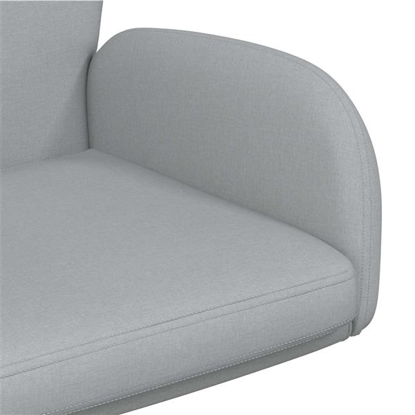 Grote foto vidaxl draaischrijfstoel 54 x 58 x 90 cm lichtgrijs stof huis en inrichting stoelen