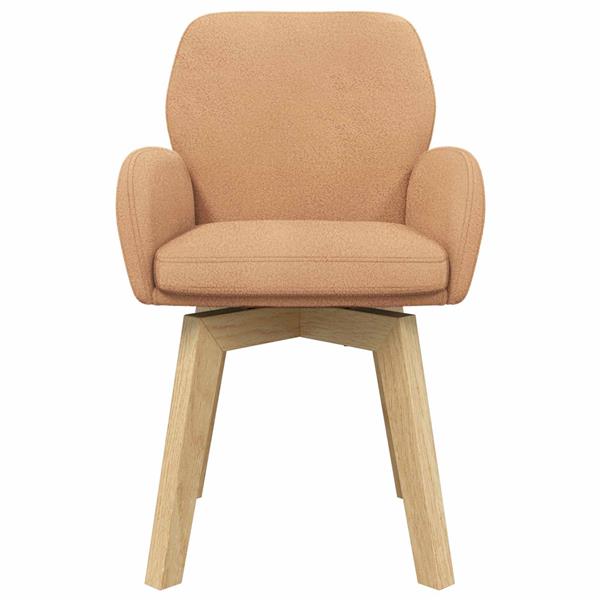 Grote foto vidaxl draai eetstoelen 2 st boucl beige 54 x 58 x 87 cm huis en inrichting stoelen
