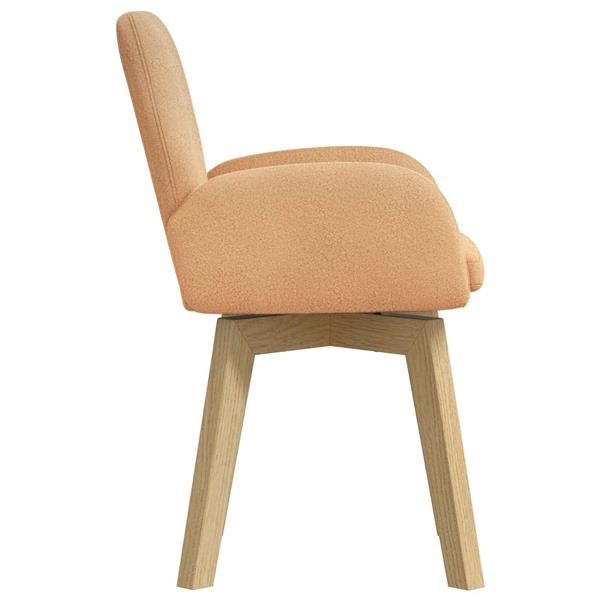 Grote foto vidaxl draai eetstoelen 2 st boucl beige 54 x 58 x 87 cm huis en inrichting stoelen