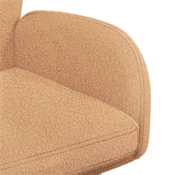 Grote foto vidaxl draai eetstoelen 2 st boucl beige 54 x 58 x 87 cm huis en inrichting stoelen