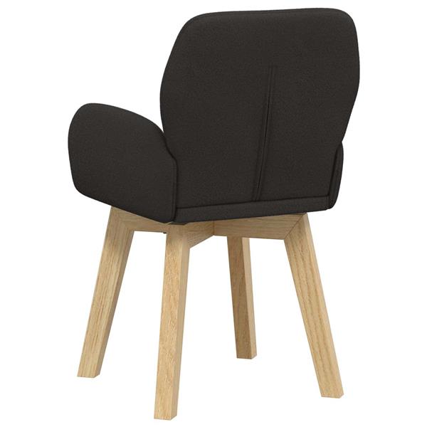 Grote foto vidaxl draai eetstoelen 2 st boucl zwart 54 x 58 x 87 cm huis en inrichting stoelen