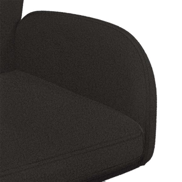 Grote foto vidaxl draai eetstoelen 2 st boucl zwart 54 x 58 x 87 cm huis en inrichting stoelen