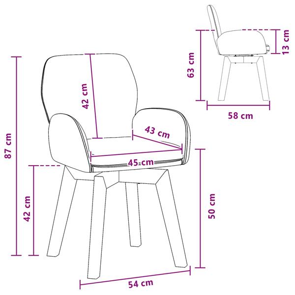 Grote foto vidaxl draai eetstoelen 2 st boucl zwart 54 x 58 x 87 cm huis en inrichting stoelen