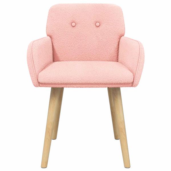 Grote foto vidaxl eettafelstoelen 2 st boucl roze 59 x 56 5 x 85 cm huis en inrichting stoelen