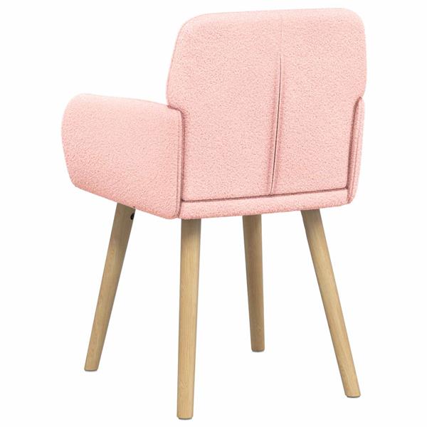 Grote foto vidaxl eettafelstoelen 2 st boucl roze 59 x 56 5 x 85 cm huis en inrichting stoelen