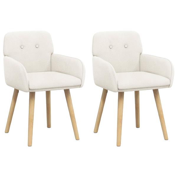 Grote foto vidaxl eettafelstoelen 2 st boucl cr mekleurig 59 x 56 5 x 85 cm huis en inrichting stoelen