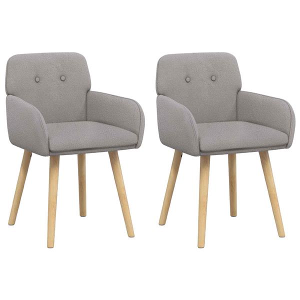 Grote foto vidaxl eettafelstoelen 2 st boucl lichtgrijs 59 x 56 5 x 85 cm huis en inrichting stoelen