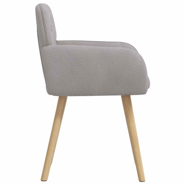 Grote foto vidaxl eettafelstoelen 2 st boucl lichtgrijs 59 x 56 5 x 85 cm huis en inrichting stoelen