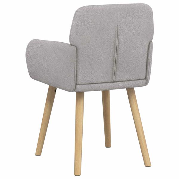 Grote foto vidaxl eettafelstoelen 2 st boucl lichtgrijs 59 x 56 5 x 85 cm huis en inrichting stoelen