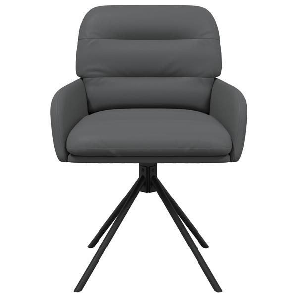 Grote foto vidaxl draai eetstoelen 2 st kunstleer grijs 59 x 59 5 x 90 cm huis en inrichting stoelen